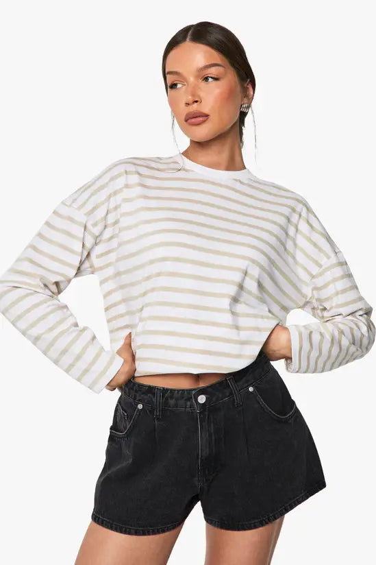 boohoo Extreme Wide Leg Denim Short