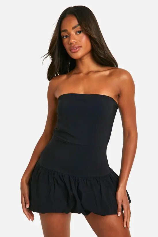 boohoo Puff Ball Skort Playsuit