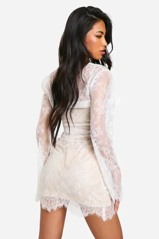 boohoo Lace Bodycon Mini Dress
