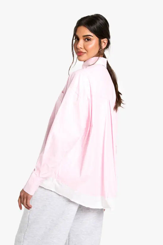 boohoo Oversized Contrast Shirt
