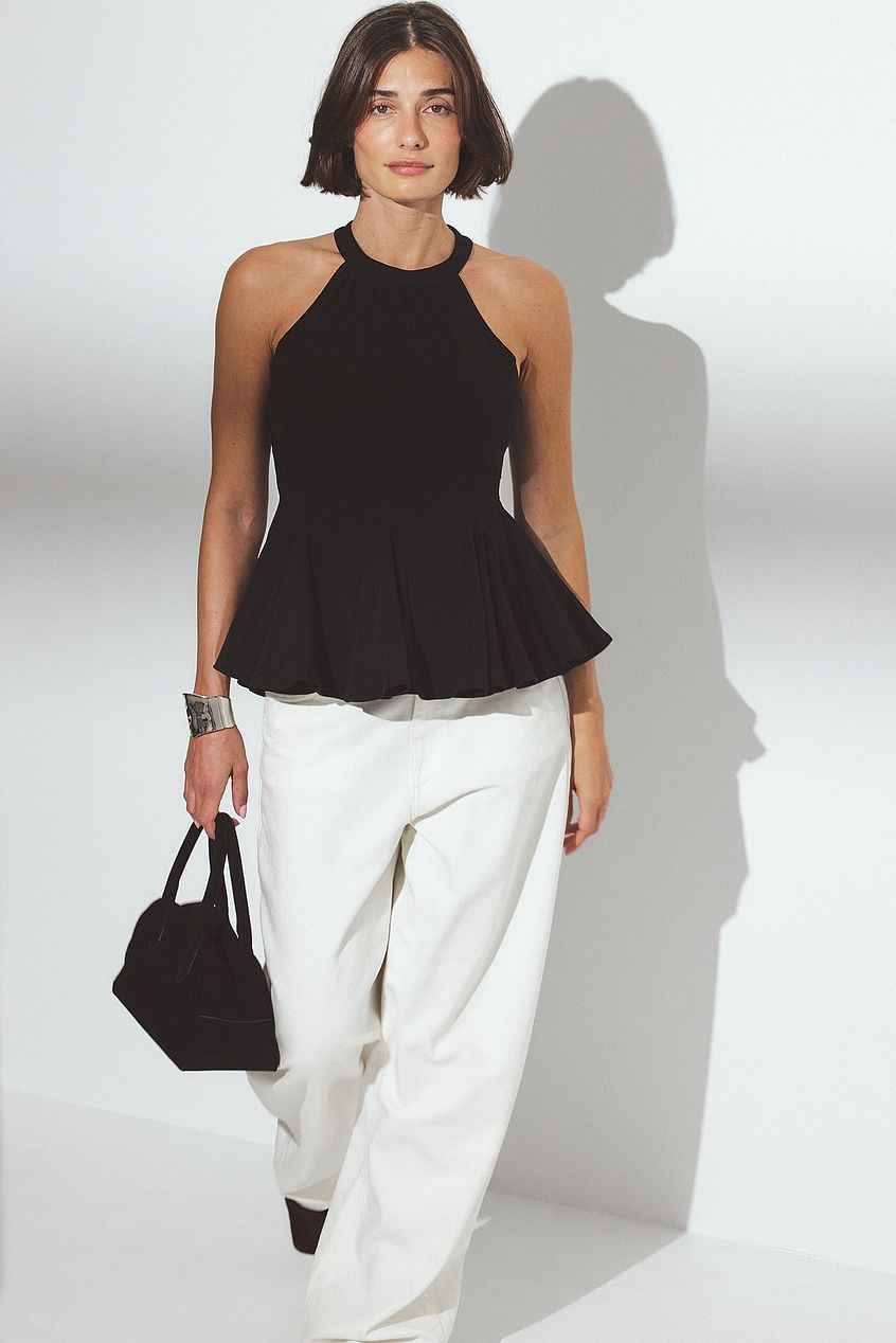 Na-kd Halterneck Pleated Top