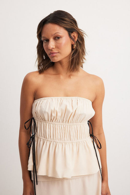 Na-kd Bandeau Tie Detail Chiffon Top