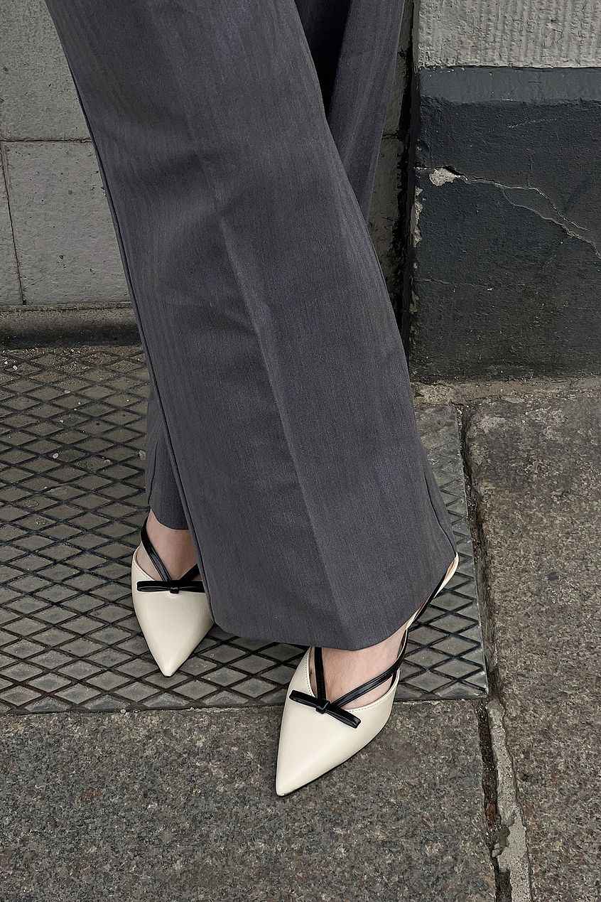 Na-kd Contrast Strap Kitten Heels