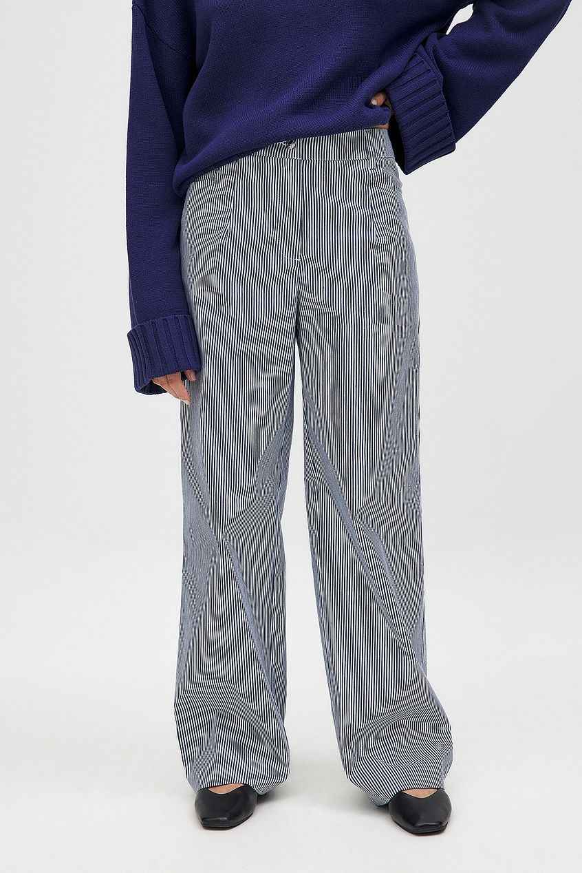 Na-kd - Heavy Mid Waist Stirped Pants