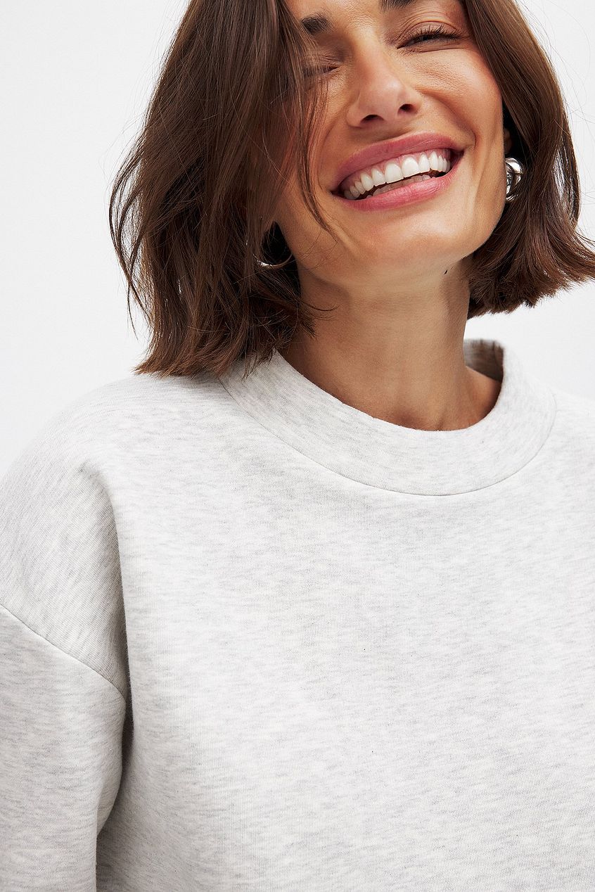 High Neck Detail Sweatshirt