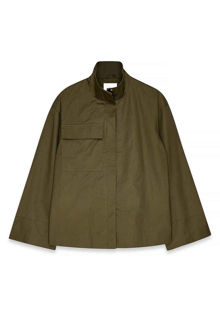 Na-kd High Neck Oversized Short Trenchcoat