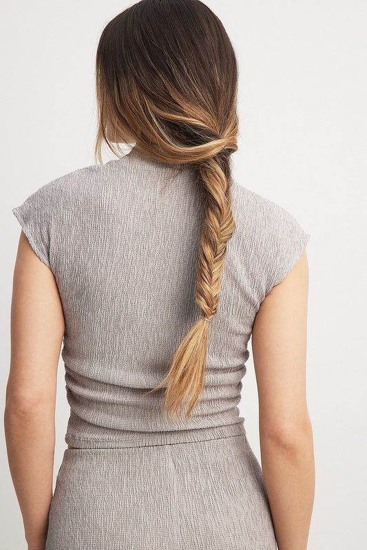 High Neck Structured Top