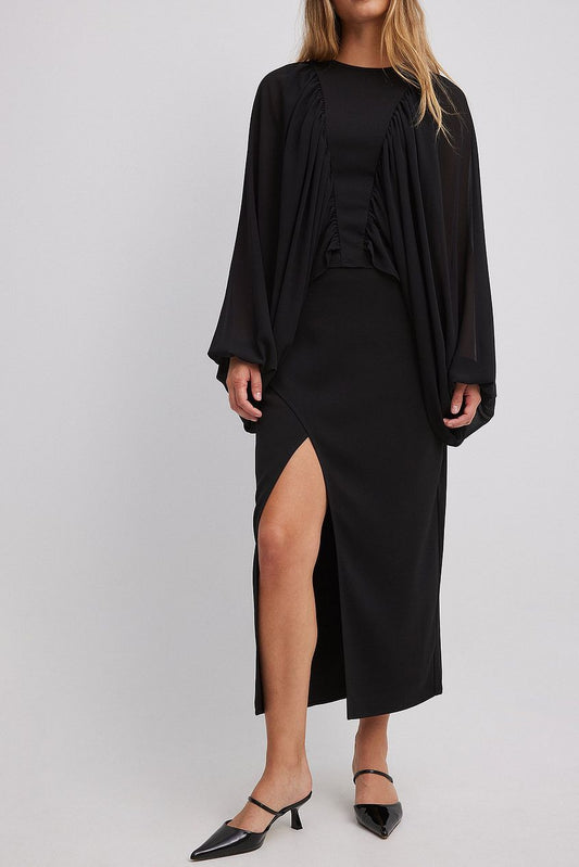 Na-kd High Slit Midi Skirt