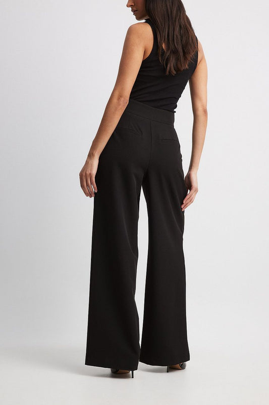 High Waisted Wide Leg Suit Pants