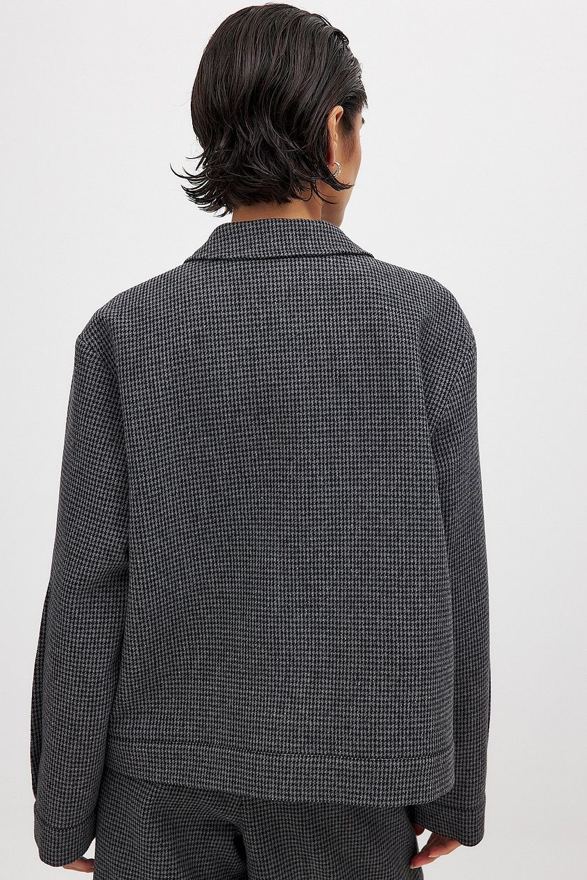 Houndstooth Zip Jacket