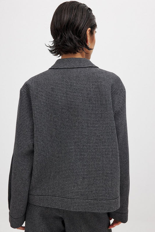 Houndstooth Zip Jacket