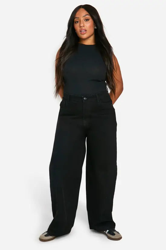 Boohoo Basics Plus Straight Leg Jeans