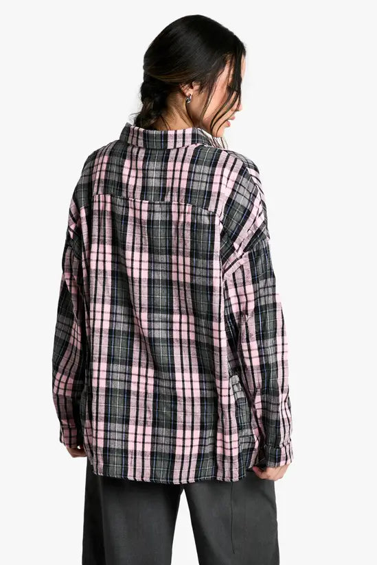 boohoo Check Oversized Shirt