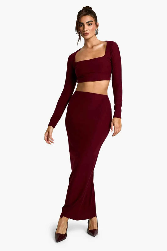 boohoo Soft Touch Maxi Skirt
