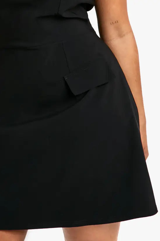 Boohoo - Plus Cap Sleeve Bengaline Skater Dress