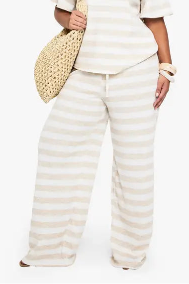 boohoo Plus Single Channel Drawstring Waist Super Oversized Wide Leg