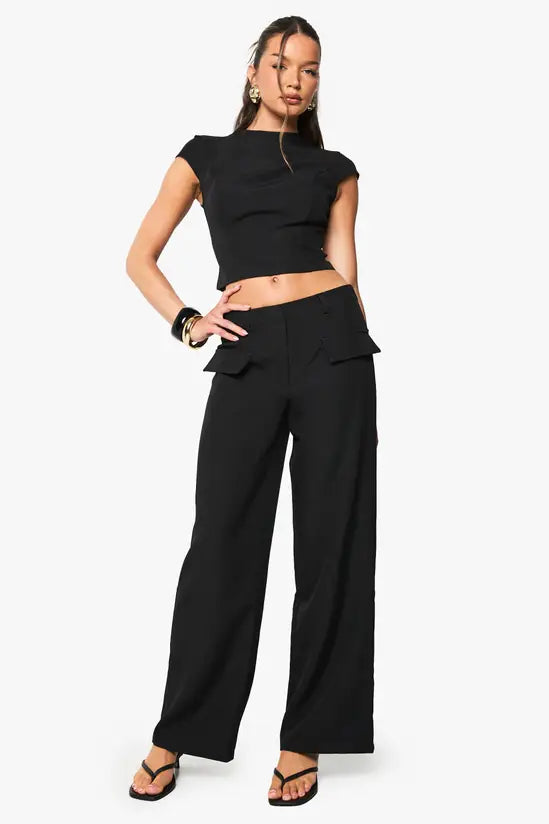 Boohoo High Neck Tailored Top