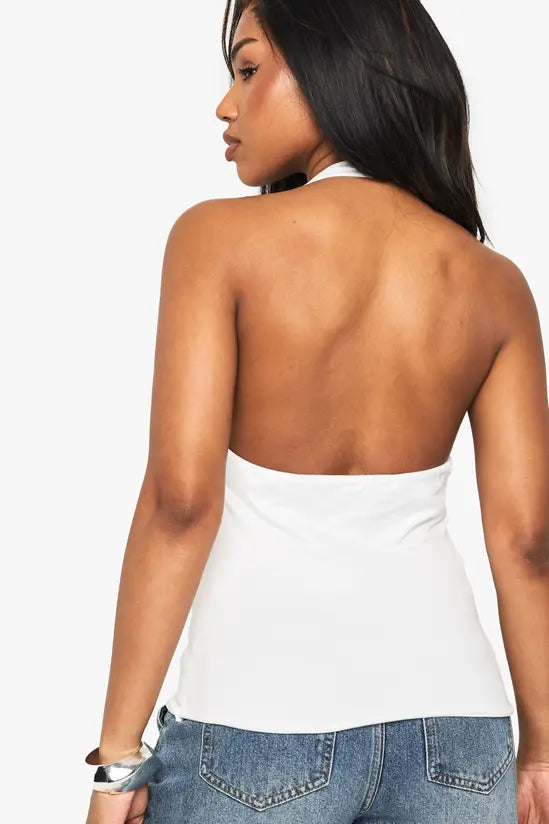 boohoo Super Soft Square Neck Halter Top