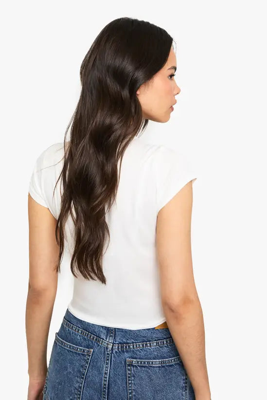 boohoo Super Soft Cap Sleeve Fitted T-Shirt