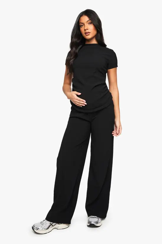 boohoo Maternity Ruched Trousers