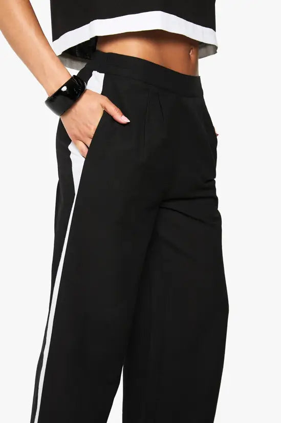 boohoo Contrast Stripe Linen Trousers