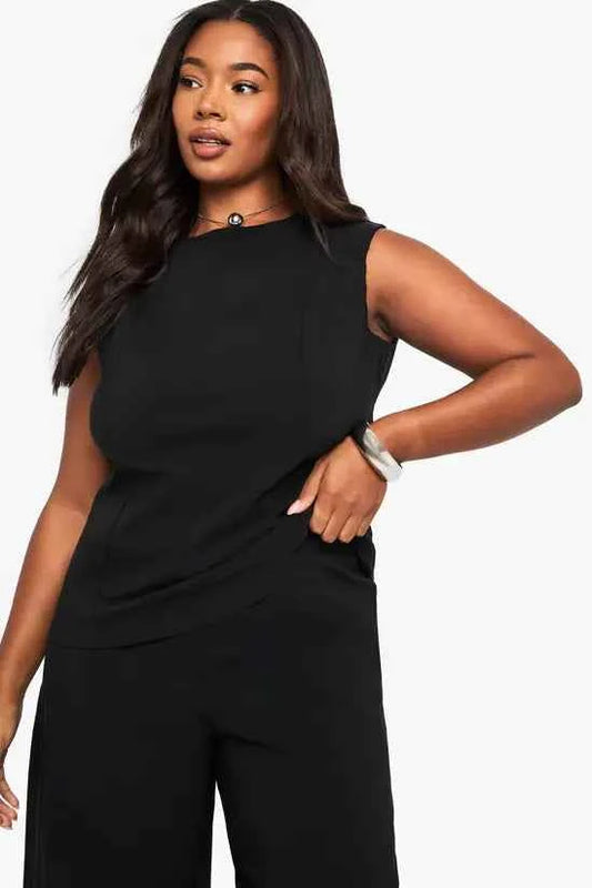 boohoo Plus Bengaline Cinched Waist Top