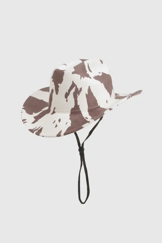 boohoo Cow Print Cowboy Hat
