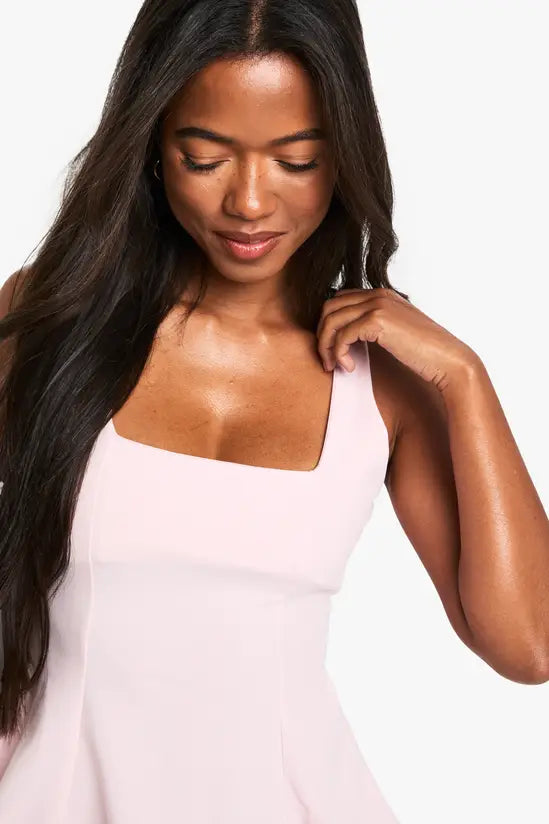 boohoo Scoop Neck Peplum Top