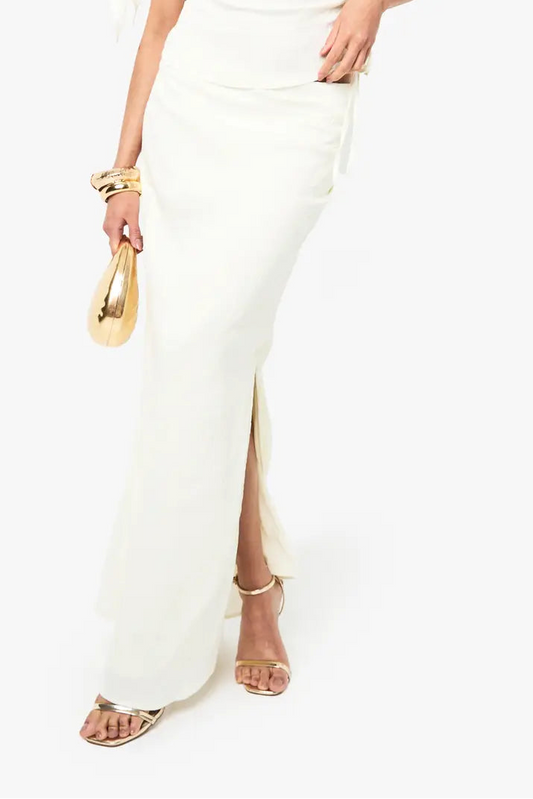 boohoo Textured Gathered Maxi Skirt