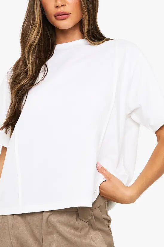 boohoo Double Seam Detail Oversized T-shirt