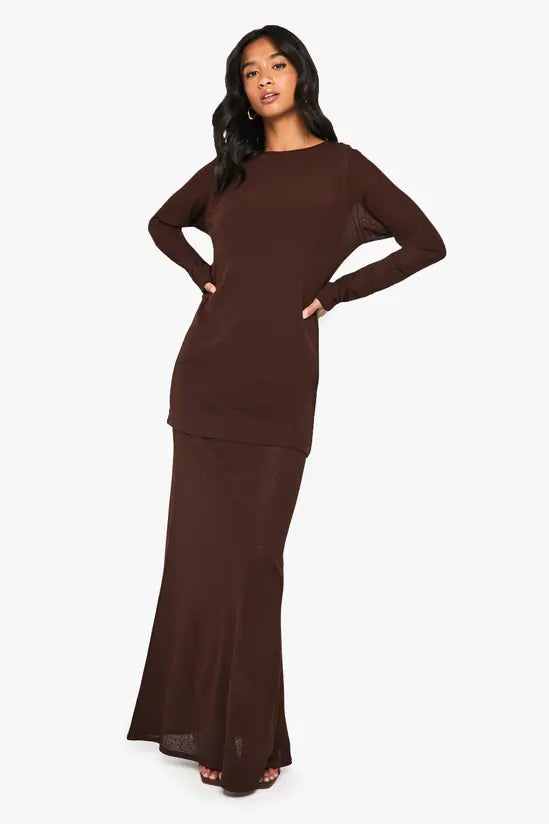 boohoo Petite Double Layer T-shirt Dress