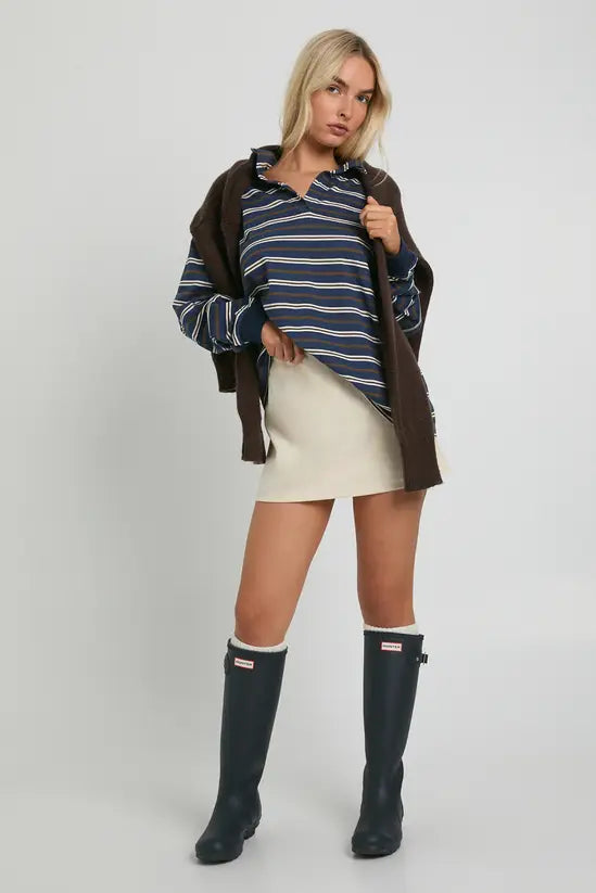 Boohoo Cord Mini A-Line Skirt