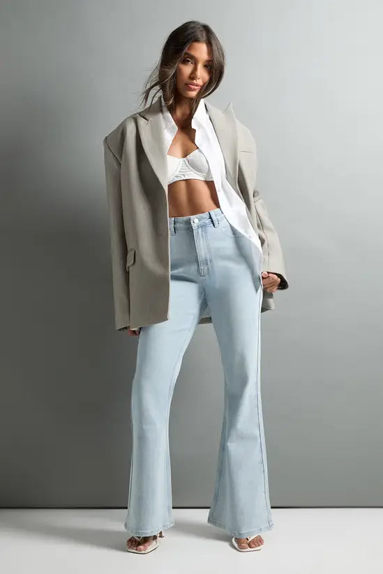 boohoo The High Waist Flare Jean