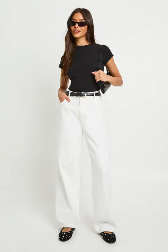 boohoo Basic Short Sleeve Fitted Top