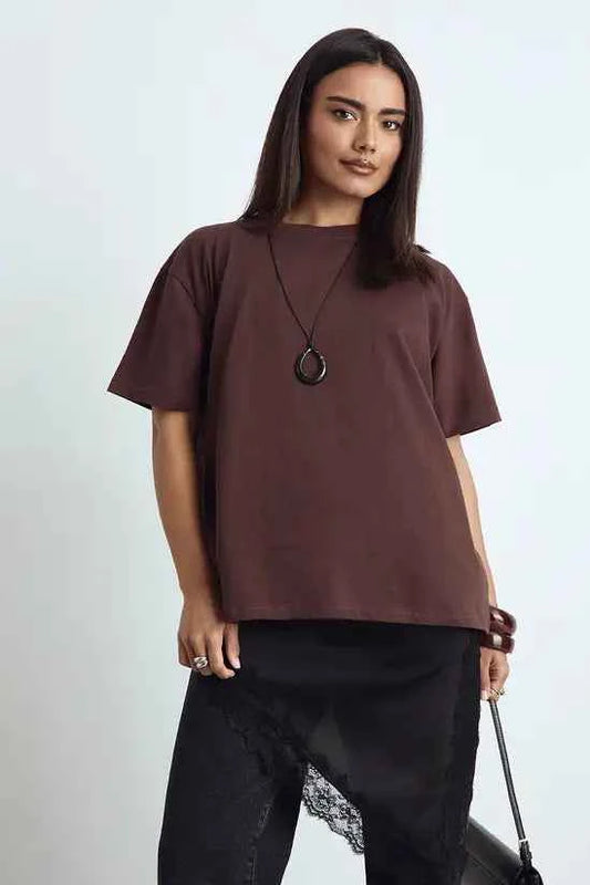 boohoo Basic Oversized Short Sleeve T-Shirt