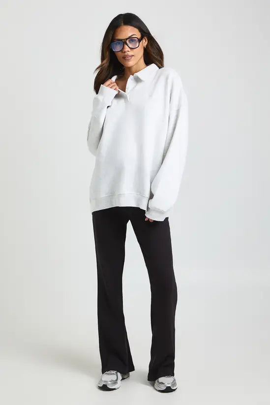 boohoo Maternity Rib Flared Legging