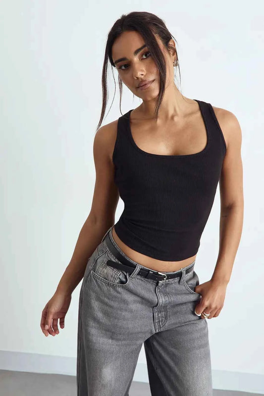 Boohoo Basic Rib Tank Vest Top