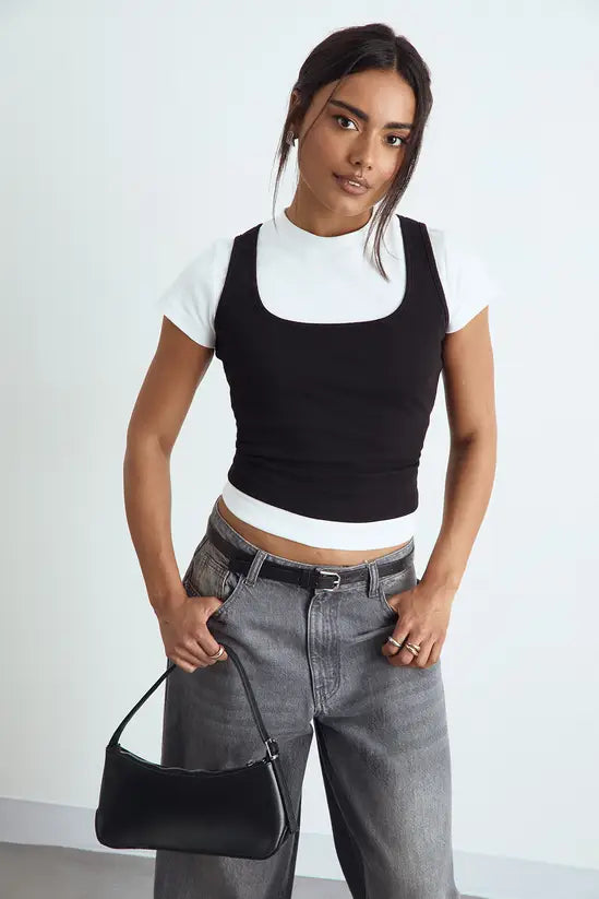 Boohoo Basic Rib Tank Vest Top