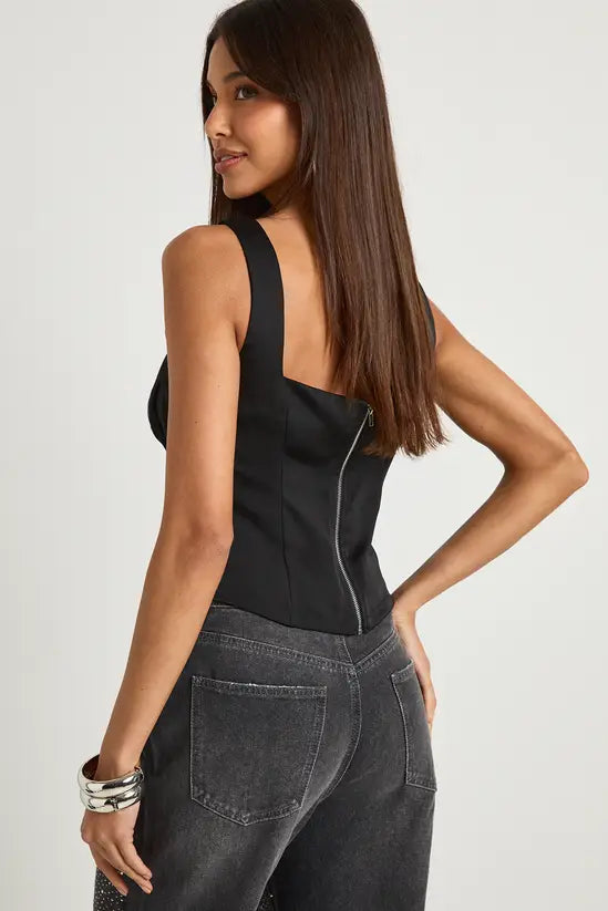 boohoo Satin Corset Top