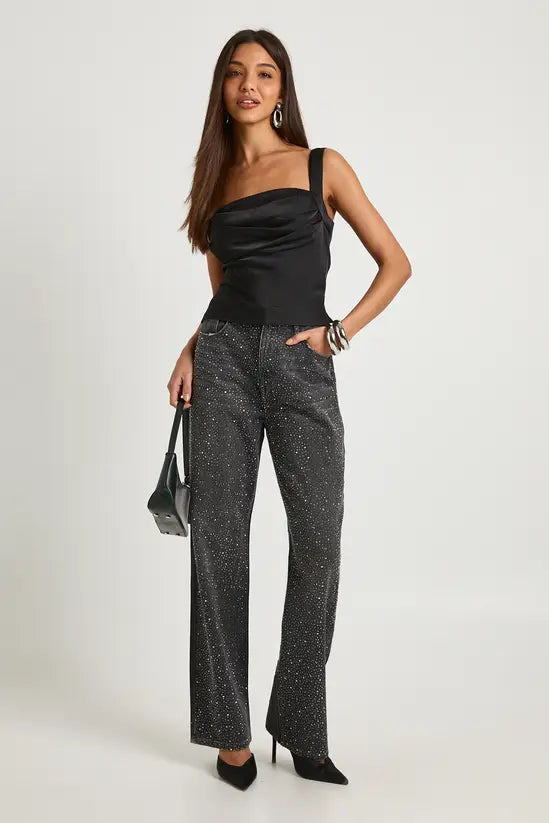 boohoo Satin Corset Top