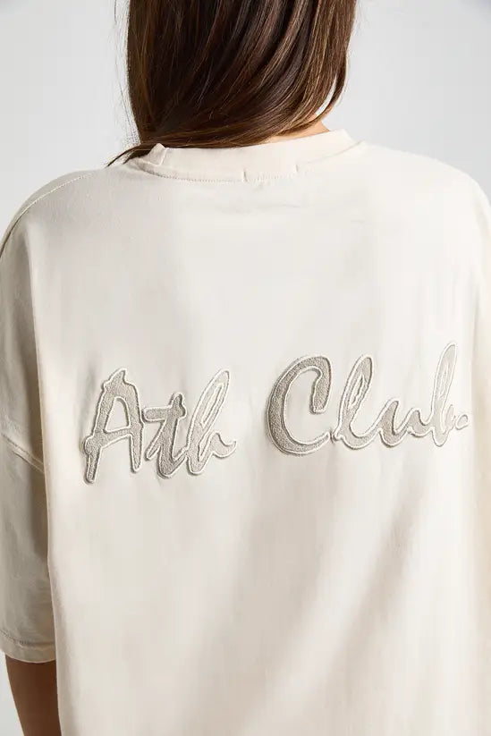 Boohoo Ath Club Towelling Applique Oversized T-shirt
