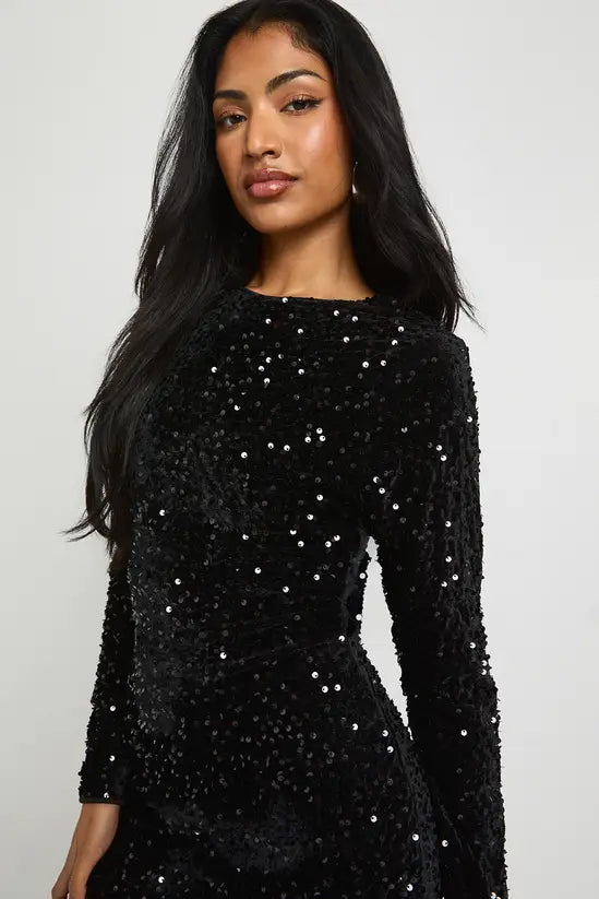 boohoo Sequin Mini Party Dress