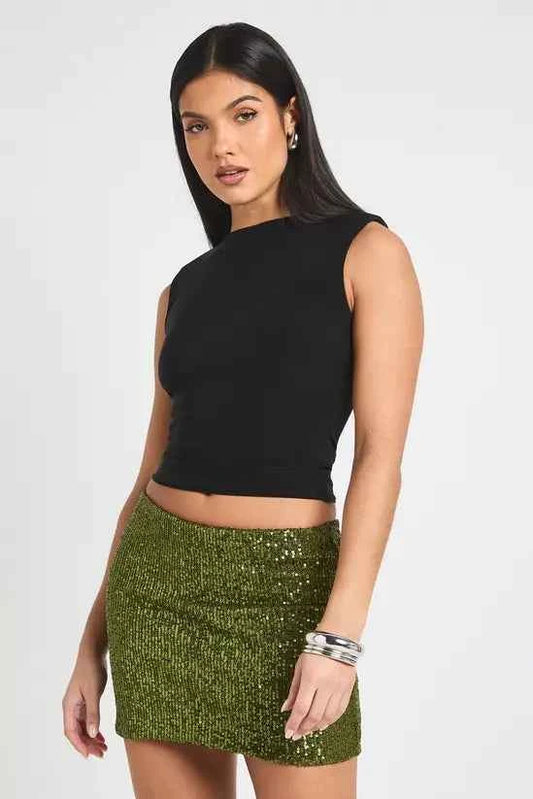 boohoo Sequin Mini Skirt