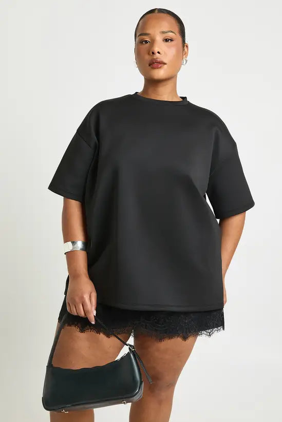 Boohoo Plus Interlock Oversized T-shirt