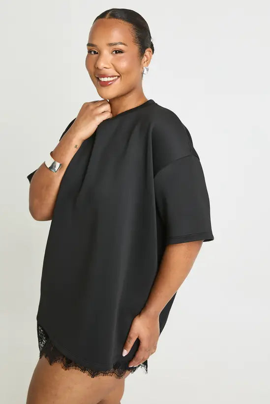 Boohoo Plus Interlock Oversized T-shirt