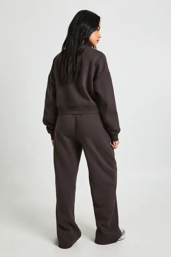 boohoo Ath Collective Embroidered Funnel Neck Tracksuit