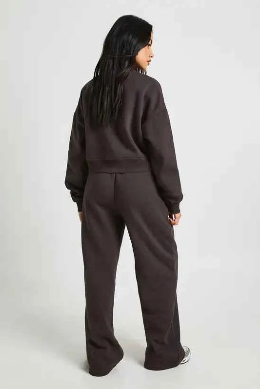 boohoo Ath Collective Embroidered Funnel Neck Tracksuit