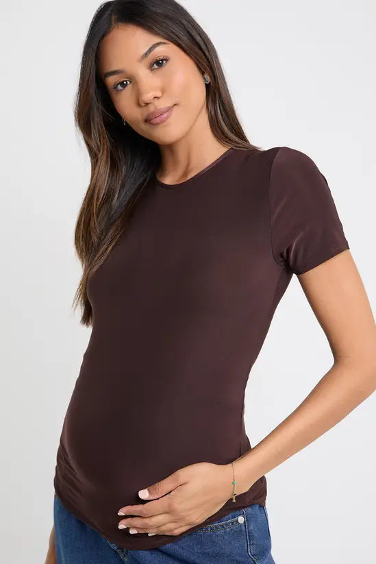 boohoo Maternity Soft Touch Crew Neck T-shirt