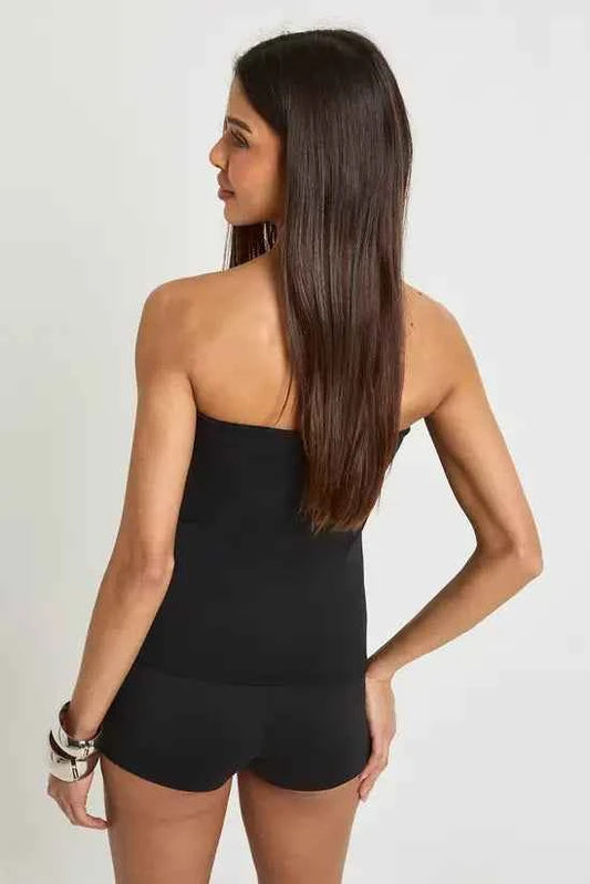 boohoo Double Layer Sculpting Slinky Hotpants