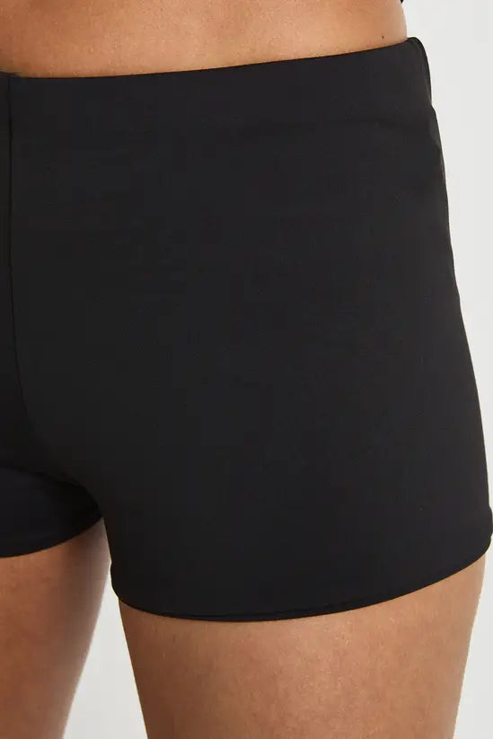 boohoo Double Layer Sculpting Slinky Hotpants